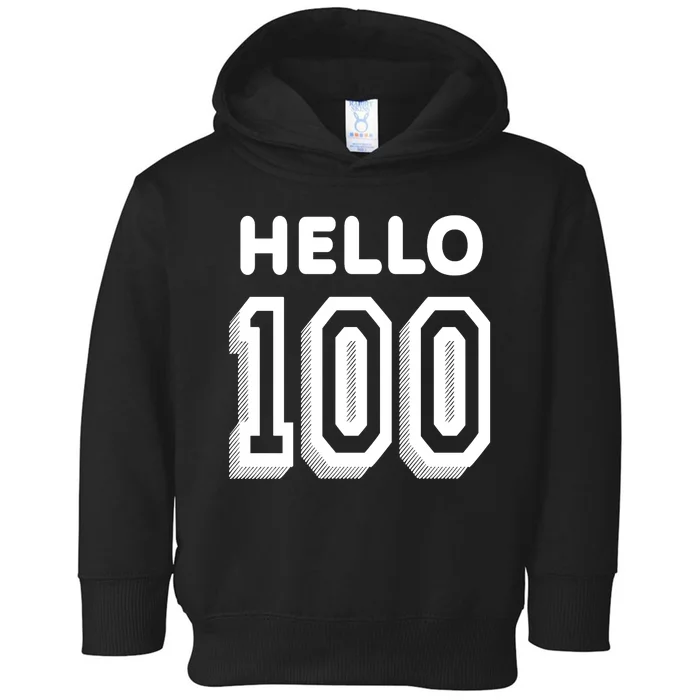 Hello 100 Funny 100th Birthday Toddler Hoodie