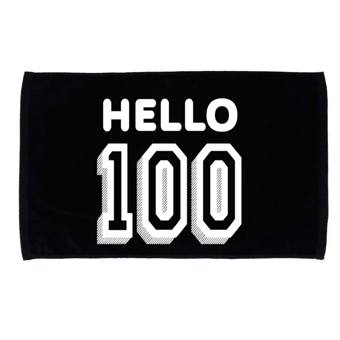 Hello 100 Funny 100th Birthday Microfiber Hand Towel