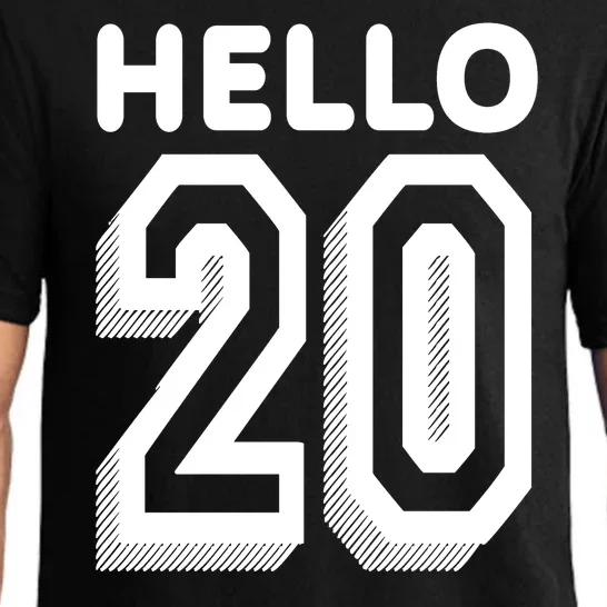 Hello 20 Funny 20th Birthday Pajama Set