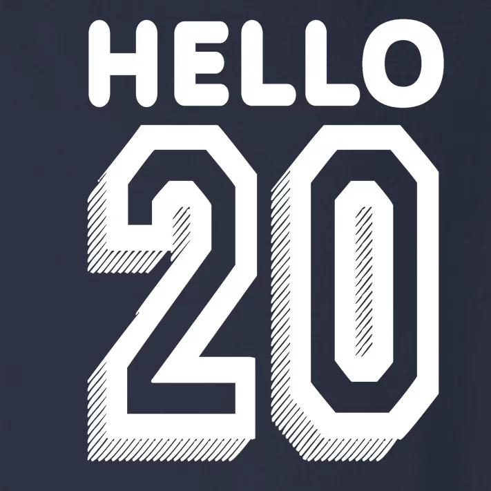 Hello 20 Funny 20th Birthday Toddler Long Sleeve Shirt