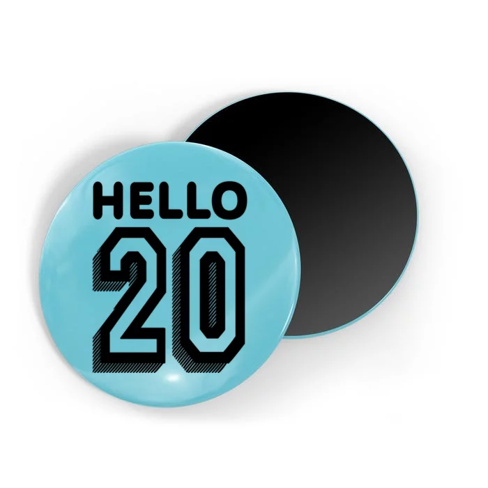 Hello 20 Funny 20th Birthday Magnet