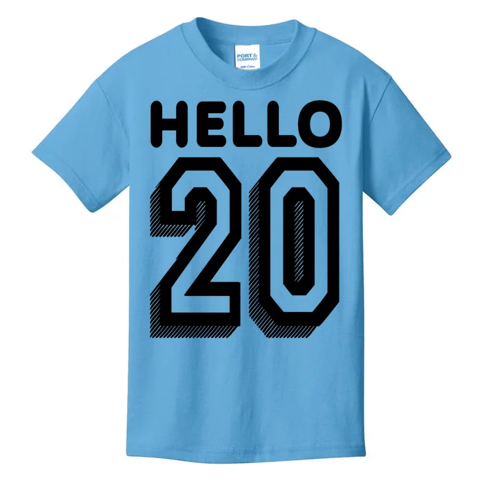 Hello 20 Funny 20th Birthday Kids T-Shirt