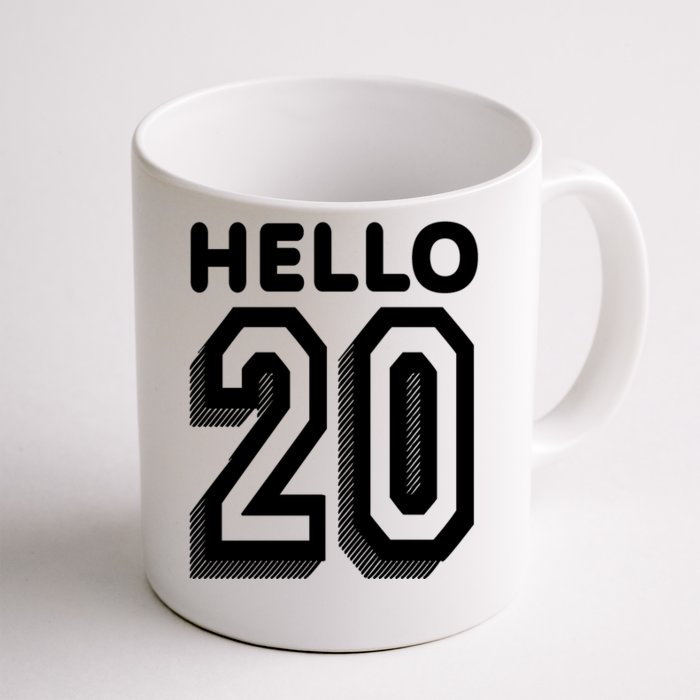 Hello 20 Funny 20th Birthday Front & Back Coffee Mug