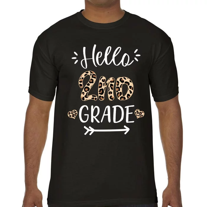 Hello 2nd Grade Cute Leopard Heart Comfort Colors T-Shirt