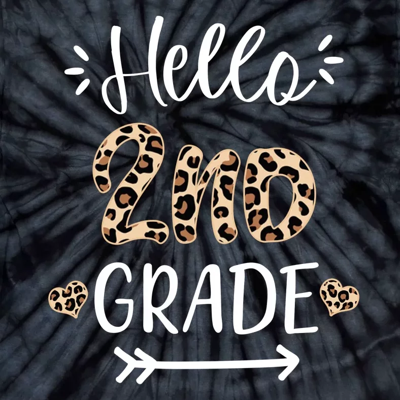 Hello 2nd Grade Cute Leopard Heart Tie-Dye T-Shirt