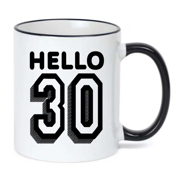 Hello 30 Funny 30th Birthday Black Color Changing Mug