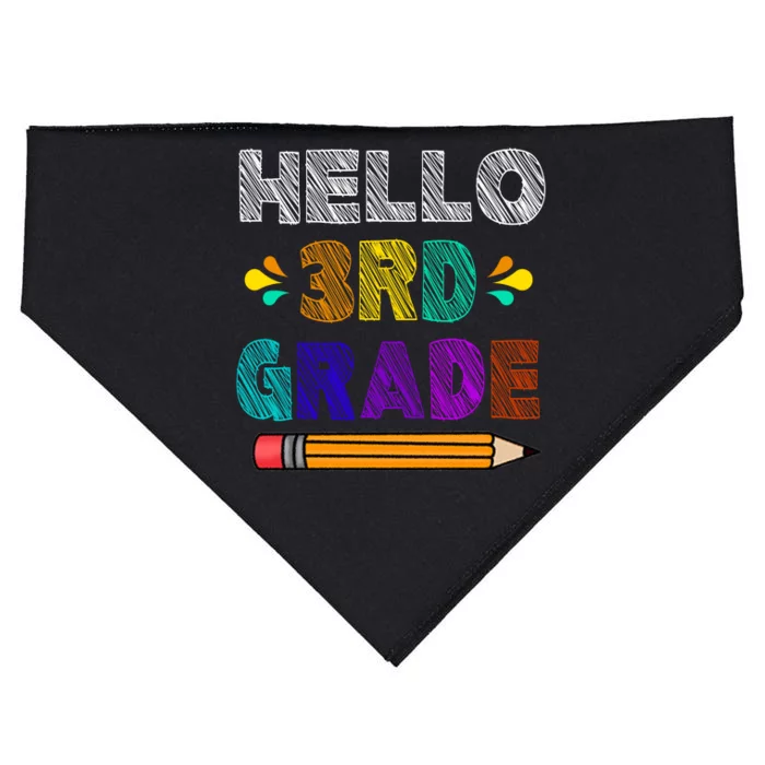 Hello 3rd Grade USA-Made Doggie Bandana