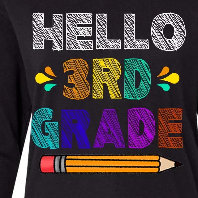 Hello 3rd Grade Womens Cotton Relaxed Long Sleeve T-Shirt