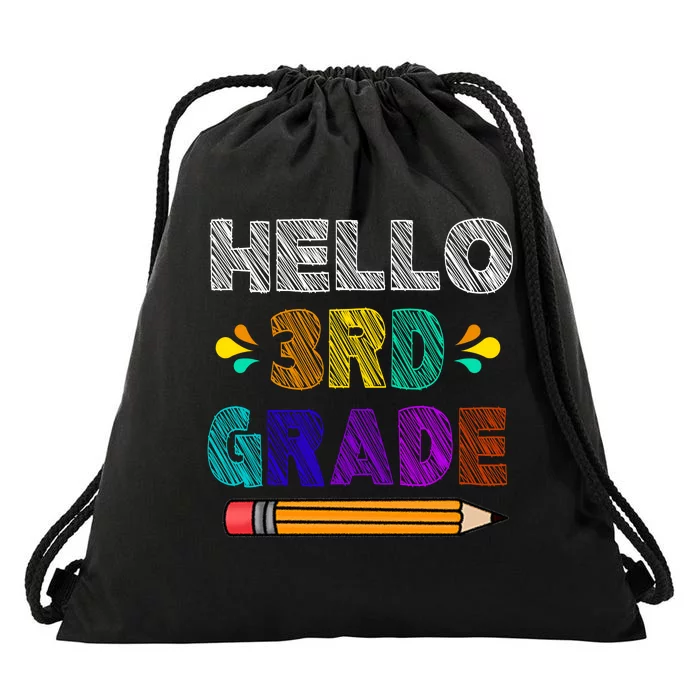 Hello 3rd Grade Drawstring Bag