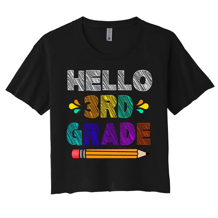 Hello 3rd Grade Women's Crop Top Tee