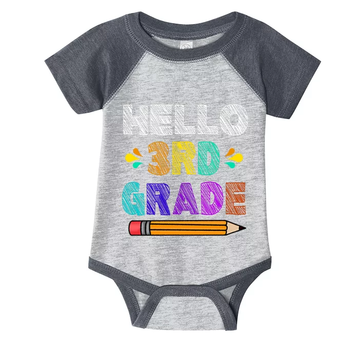 Hello 3rd Grade Infant Baby Jersey Bodysuit