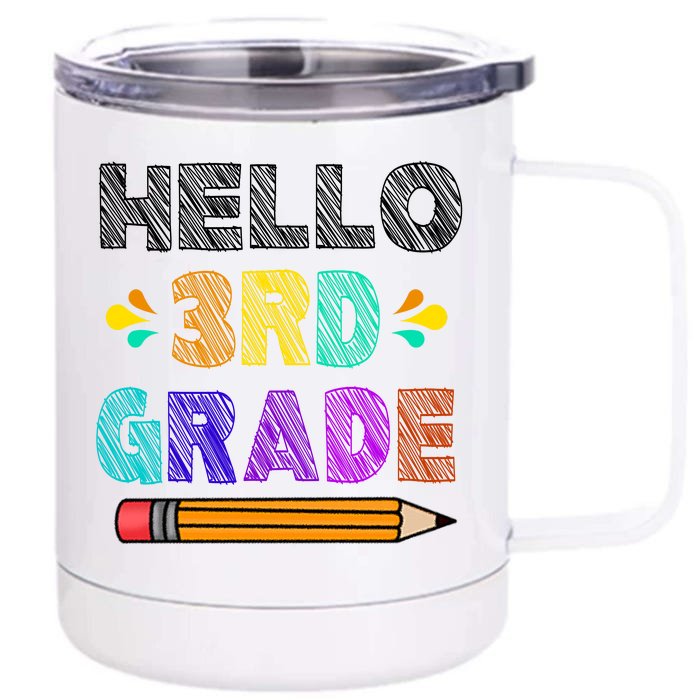 Hello 3rd Grade Front & Back 12oz Stainless Steel Tumbler Cup