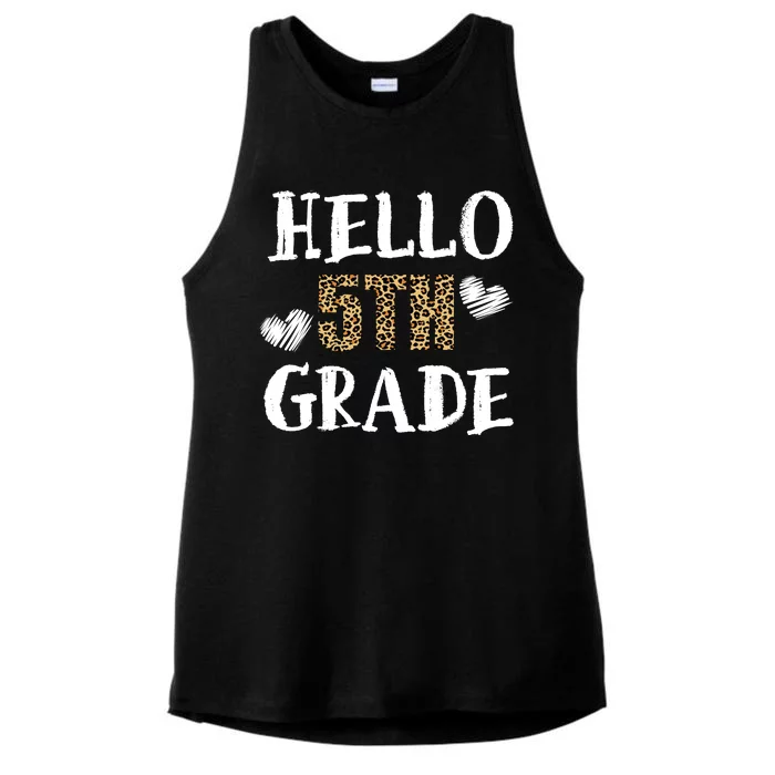 Hello 5th Grade Ladies Tri-Blend Wicking Tank