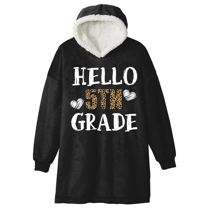 Hello 5th Grade Hooded Wearable Blanket