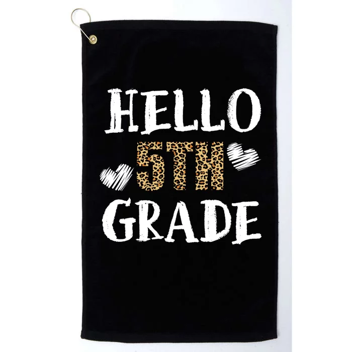 Hello 5th Grade Platinum Collection Golf Towel