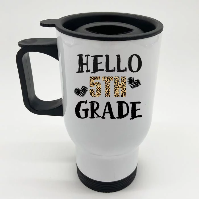 Hello 5th Grade Front & Back Stainless Steel Travel Mug