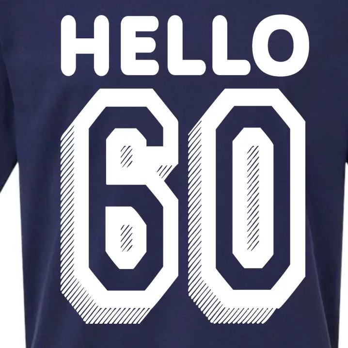 Hello 60 Funny 60th Birthday Sueded Cloud Jersey T-Shirt