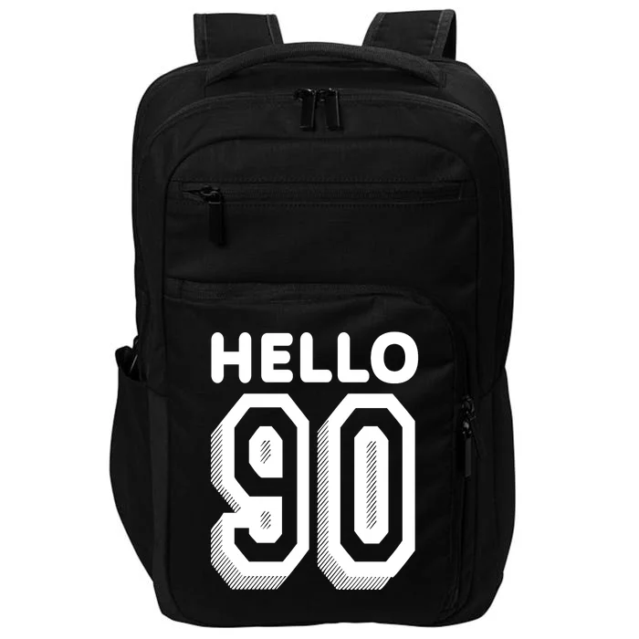 Hello 90 Funny 90th Birthday Impact Tech Backpack