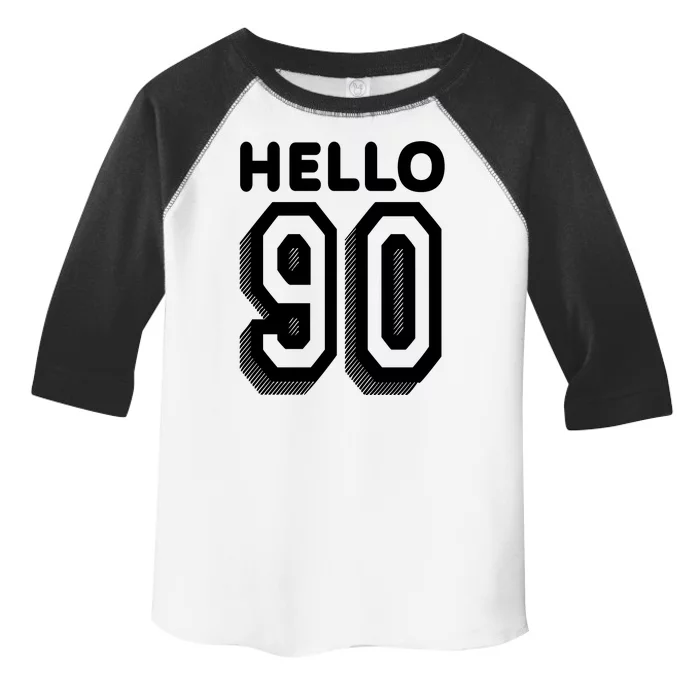 Hello 90 Funny 90th Birthday Toddler Fine Jersey T-Shirt