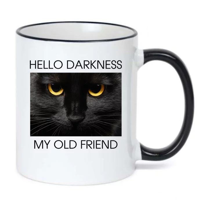 Hello Darkness My Old Friend Cat Black Color Changing Mug