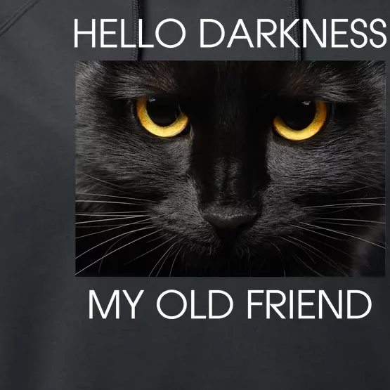 Hello Darkness My Old Friend Cat Performance Fleece Hoodie