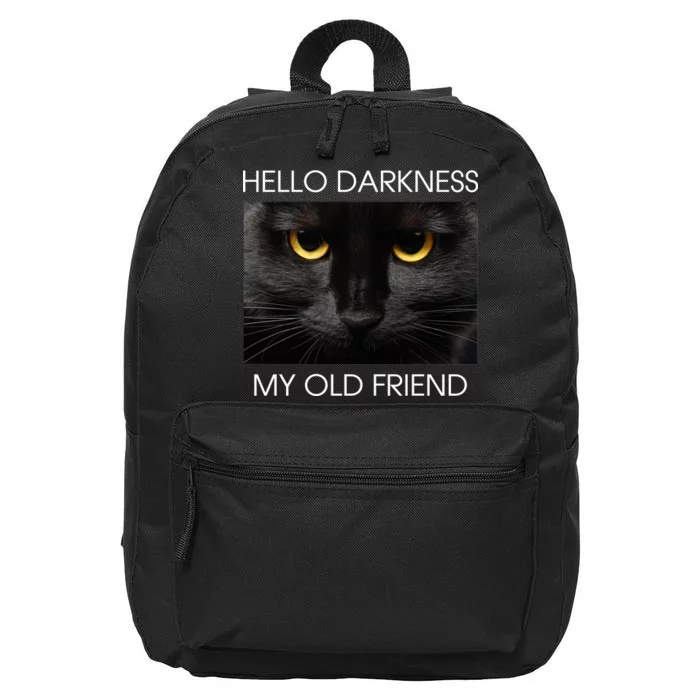 Hello Darkness My Old Friend Cat 16 in Basic Backpack