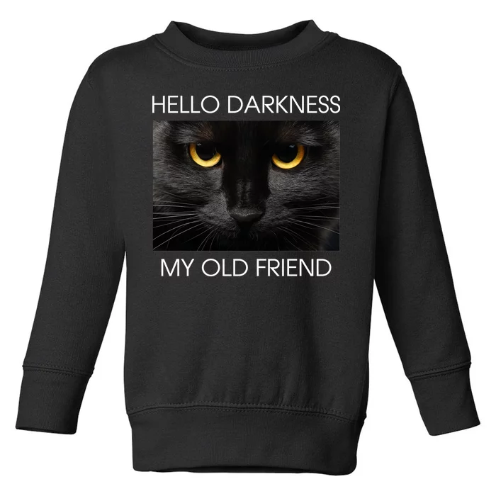 Hello Darkness My Old Friend Cat Toddler Sweatshirt