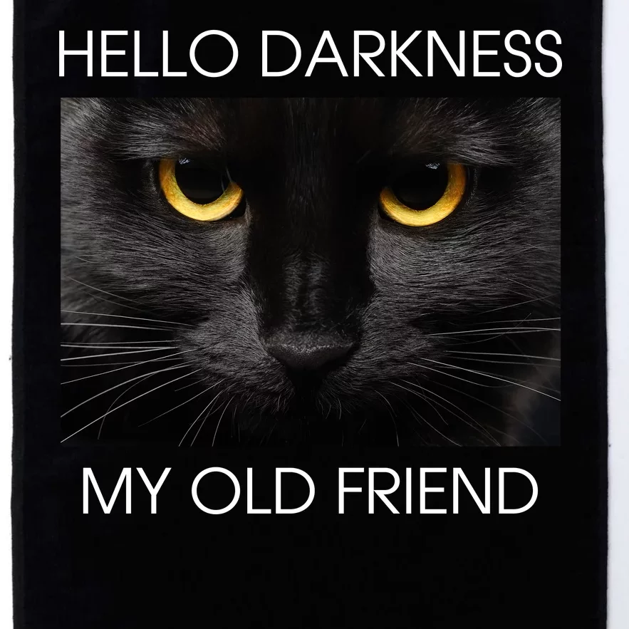 Hello Darkness My Old Friend Cat Platinum Collection Golf Towel