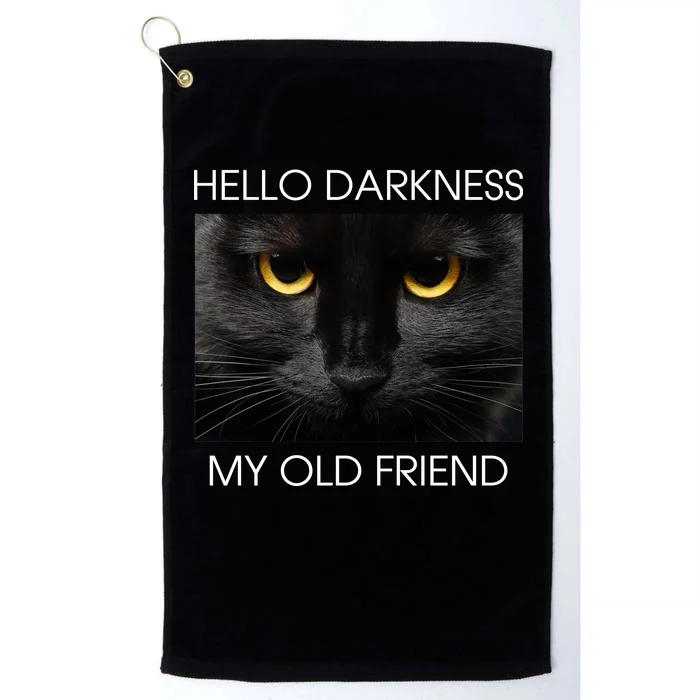 Hello Darkness My Old Friend Cat Platinum Collection Golf Towel