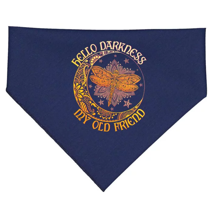 Hello Darkness My Old Friend Dragonfly Moon USA-Made Doggie Bandana