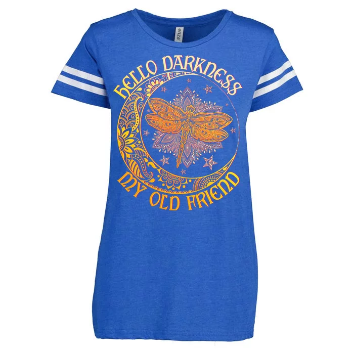 Hello Darkness My Old Friend Dragonfly Moon Enza Ladies Jersey Football T-Shirt