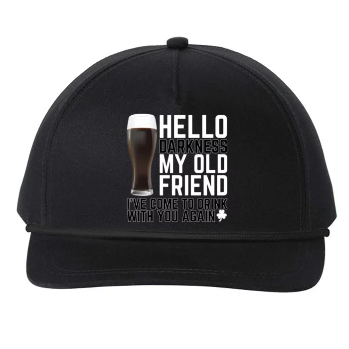 Hello Darkness My Old Friend Funny Drinking Snapback Five-Panel Rope Hat