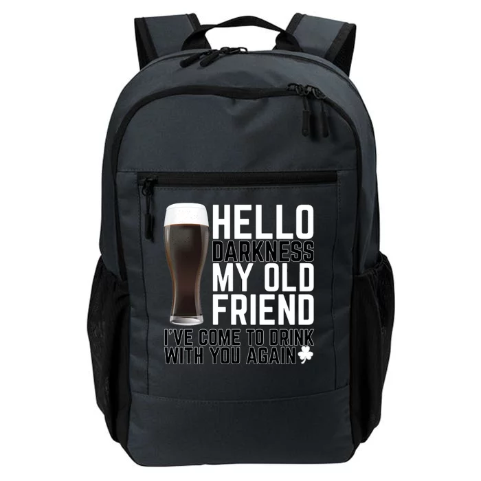 Hello Darkness My Old Friend Funny Drinking Daily Commute Backpack