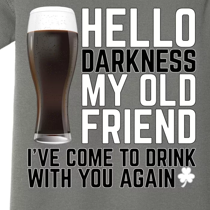 Hello Darkness My Old Friend Funny Drinking Baby Bodysuit