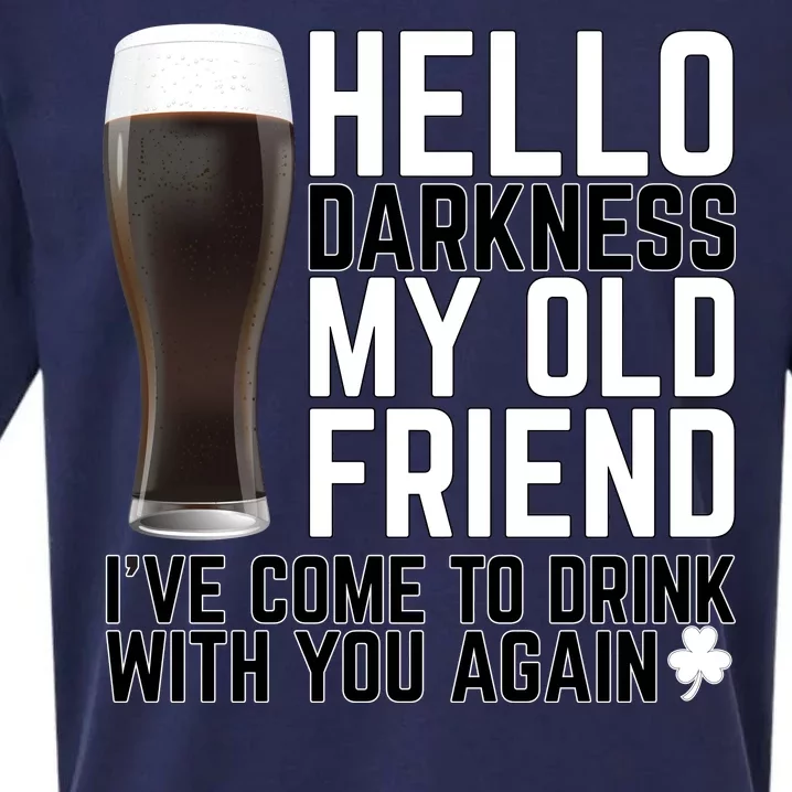 Hello Darkness My Old Friend Funny Drinking Sueded Cloud Jersey T-Shirt