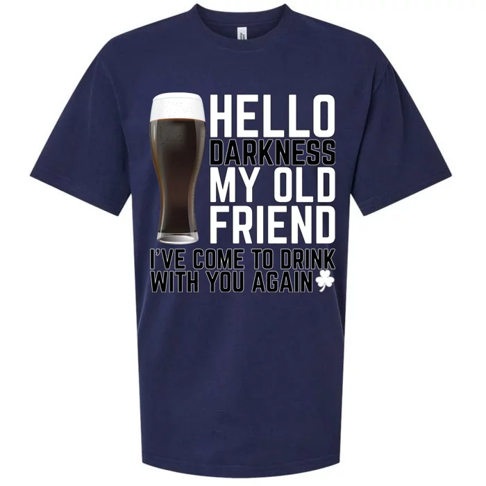 Hello Darkness My Old Friend Funny Drinking Sueded Cloud Jersey T-Shirt