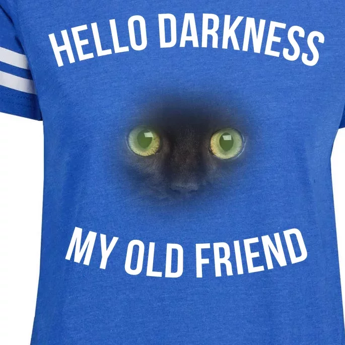 Hello Darkness My Old Friend Scary Cat Enza Ladies Jersey Football T-Shirt