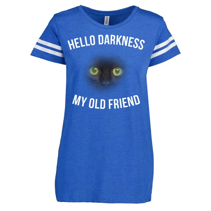 Hello Darkness My Old Friend Scary Cat Enza Ladies Jersey Football T-Shirt