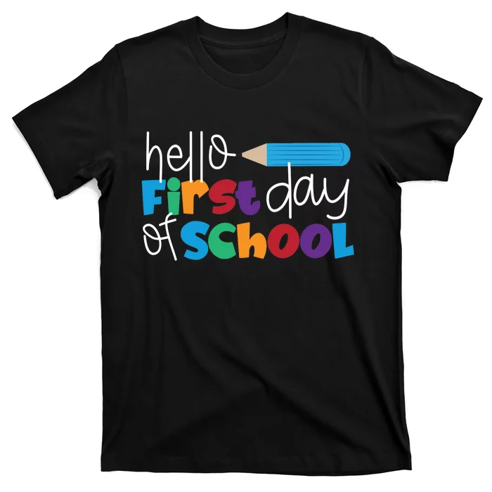 Hello First Day of School Cute Pencil T-Shirt