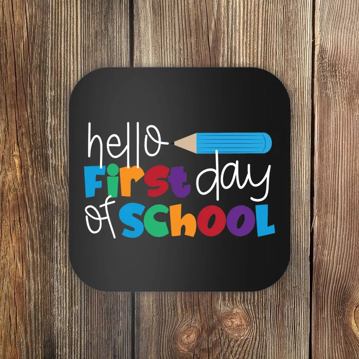 Hello First Day of School Cute Pencil Coaster