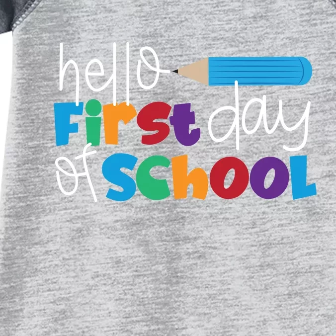 Hello First Day of School Cute Pencil Infant Baby Jersey Bodysuit