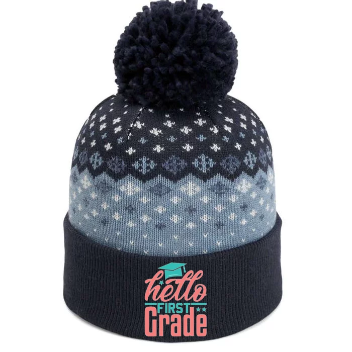 Hello First Grade The Baniff Cuffed Pom Beanie