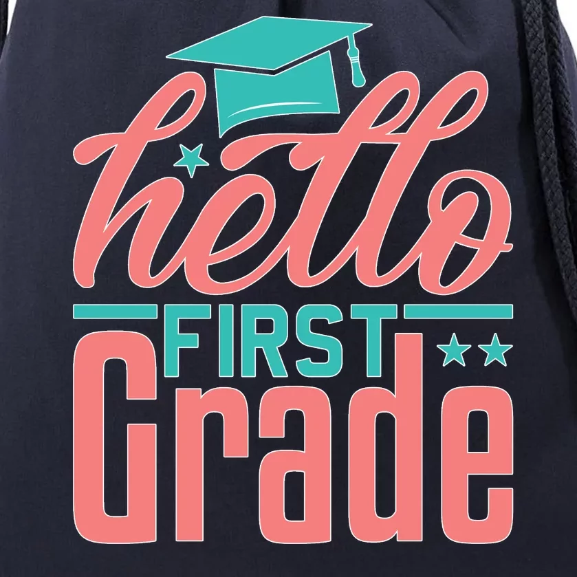 Hello First Grade Drawstring Bag