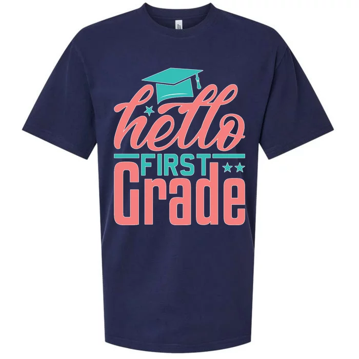 Hello First Grade Sueded Cloud Jersey T-Shirt