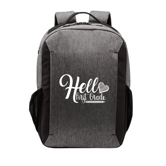 Hello First Grade Pencil Heart Vector Backpack