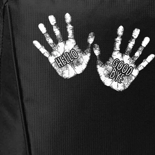 Hello Good Bye Paint Hand Prints City Backpack