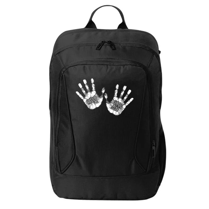 Hello Good Bye Paint Hand Prints City Backpack