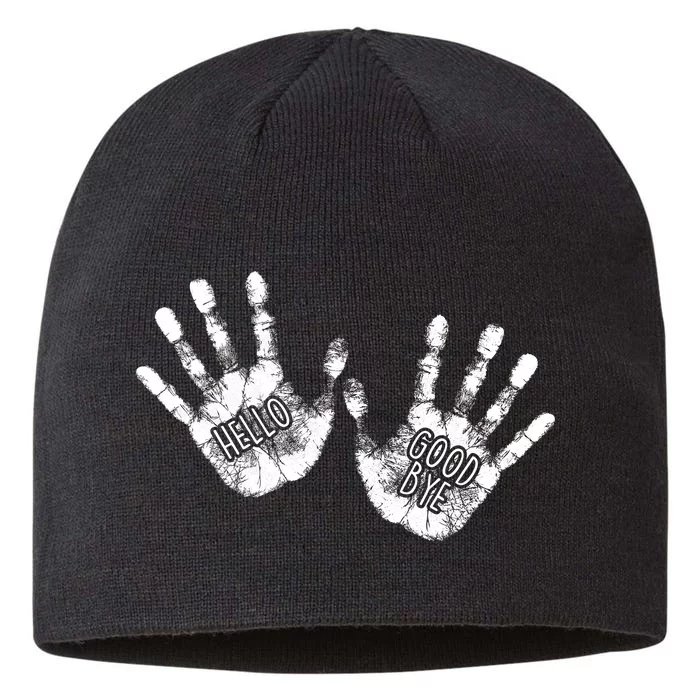 Hello Good Bye Paint Hand Prints 8 1/2in Sustainable Knit Beanie