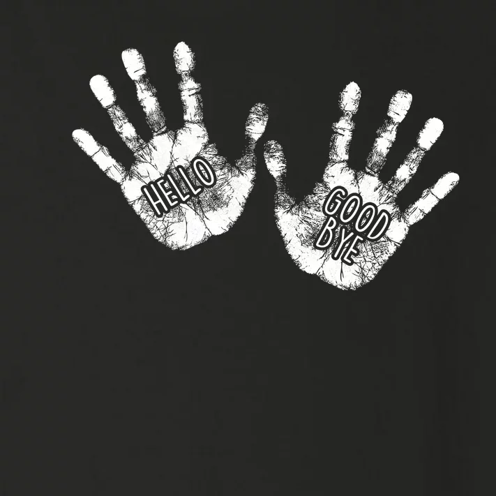 Hello Good Bye Paint Hand Prints Toddler Long Sleeve Shirt