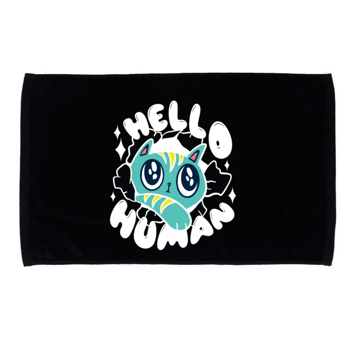 Hello Human Cat Microfiber Hand Towel